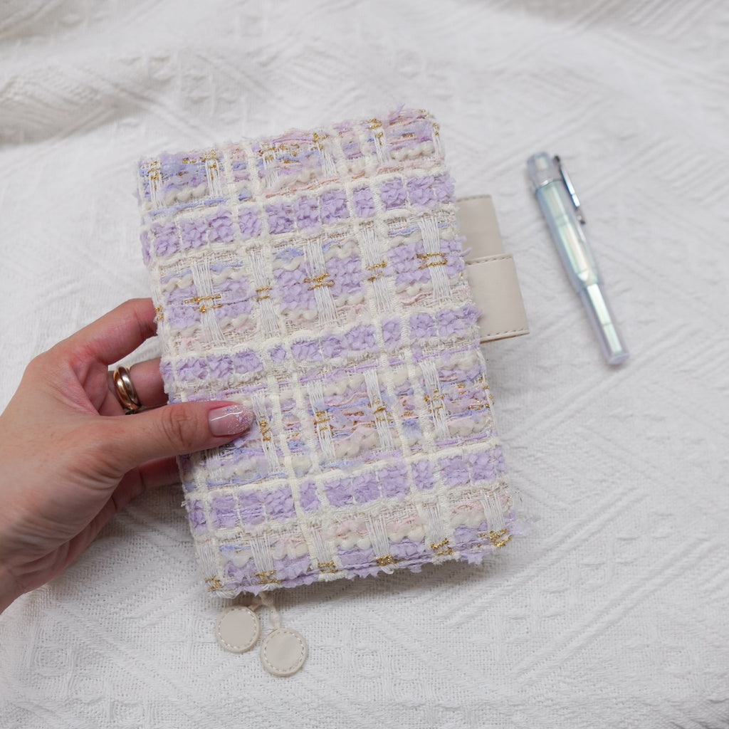 Planner Cover : Lilac Tweed  Fabric (A5 / Hobo Cousin) // Pre Order