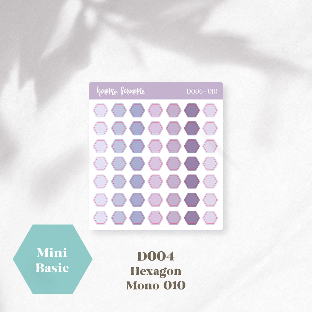 Mini Stickers : Basics (Hexagon) // D006