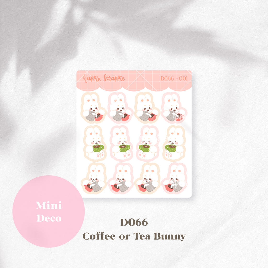 Mini Deco : Coffee or Tea Bunny // D066