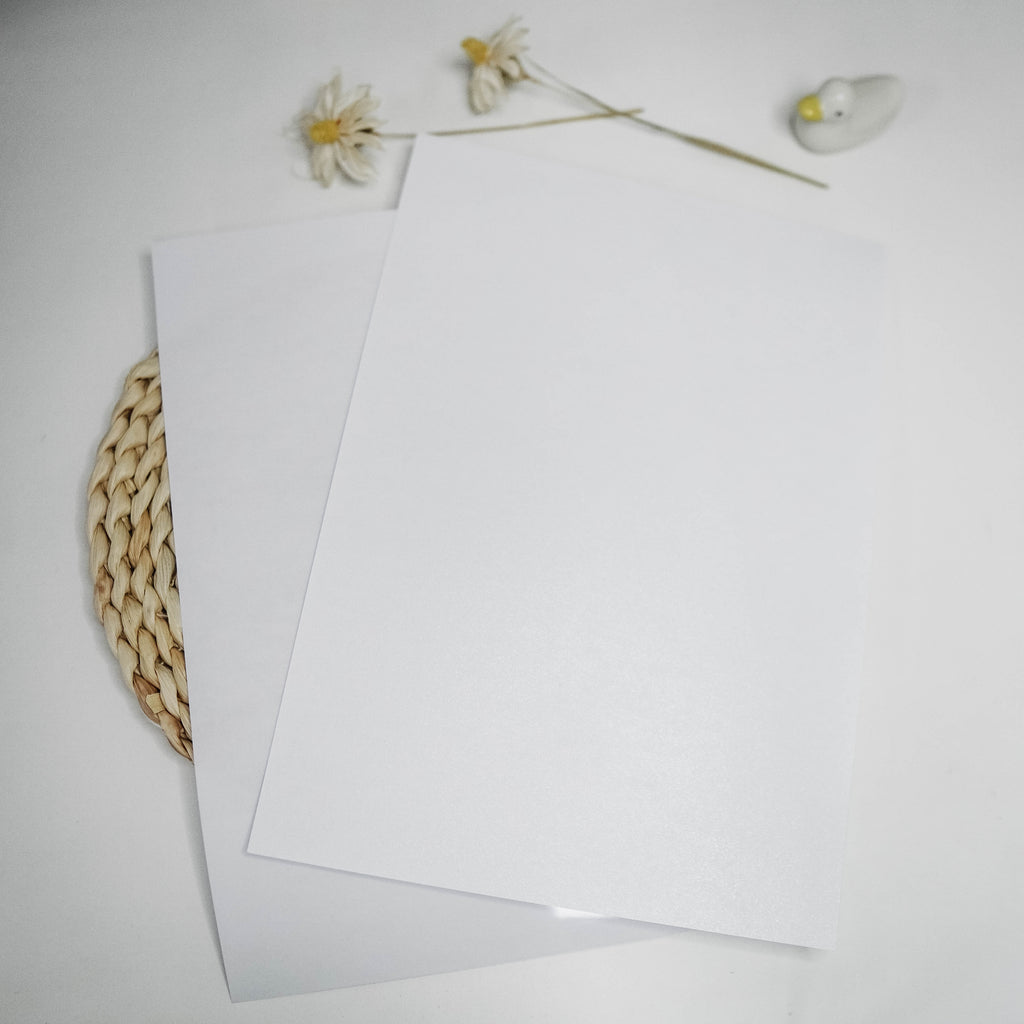WHOLESALE Supplies / Sticker Paper : Pearlescent Sticker With Clear Backing // Pack of 100