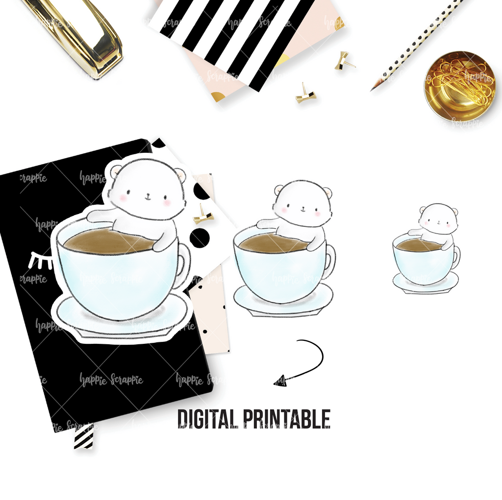 DIGITAL DOWNLOAD! - No Physical Product : Bear in Cup
