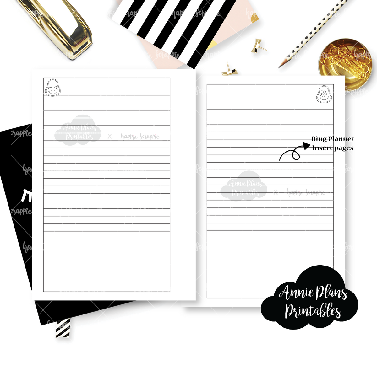 A5 (Rings) Planner Inserts Avonimals & Summer Style (Daily) // Coll