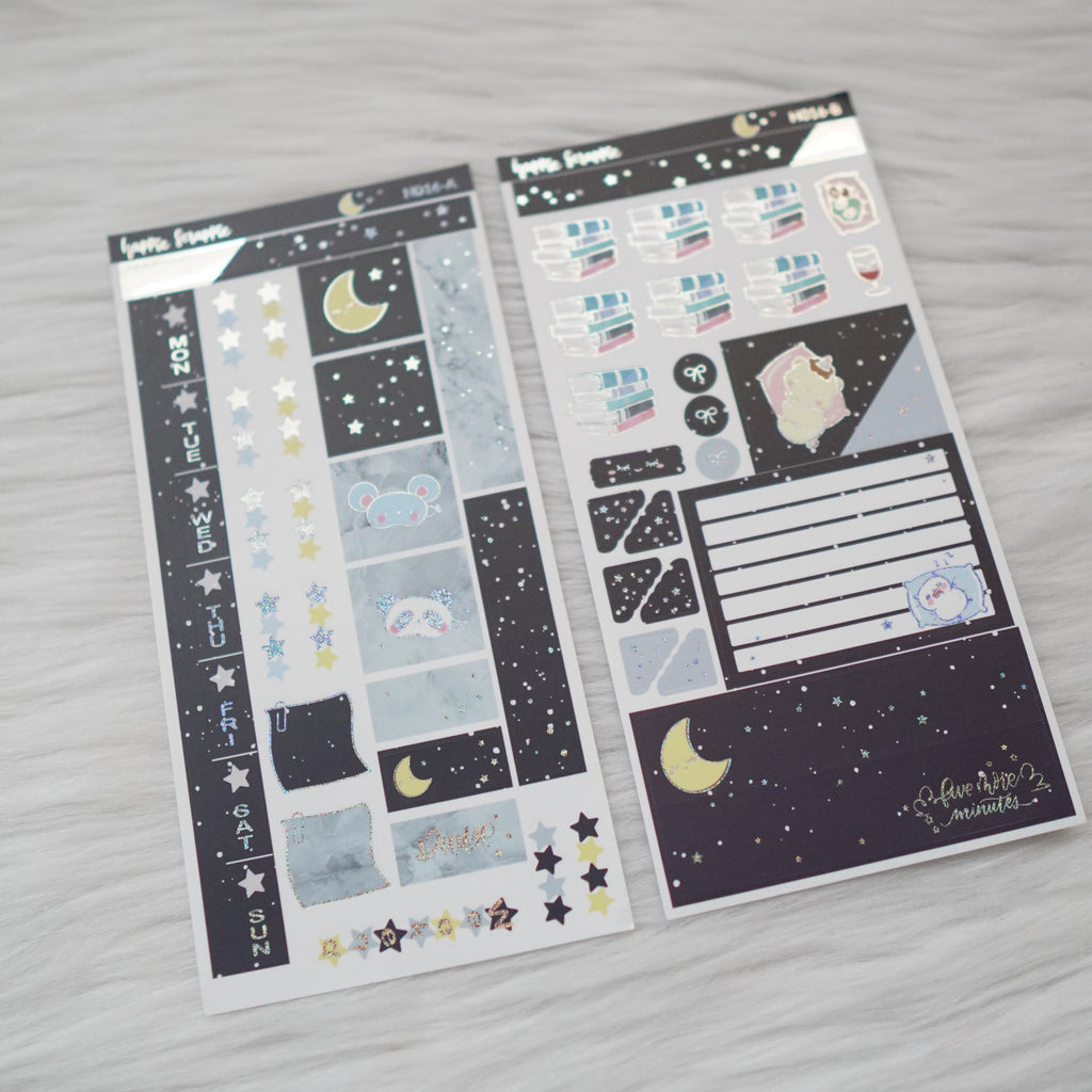 Hobonichi Weeks Sticker Kit - Sleepy // H016 - Foiled Stickers