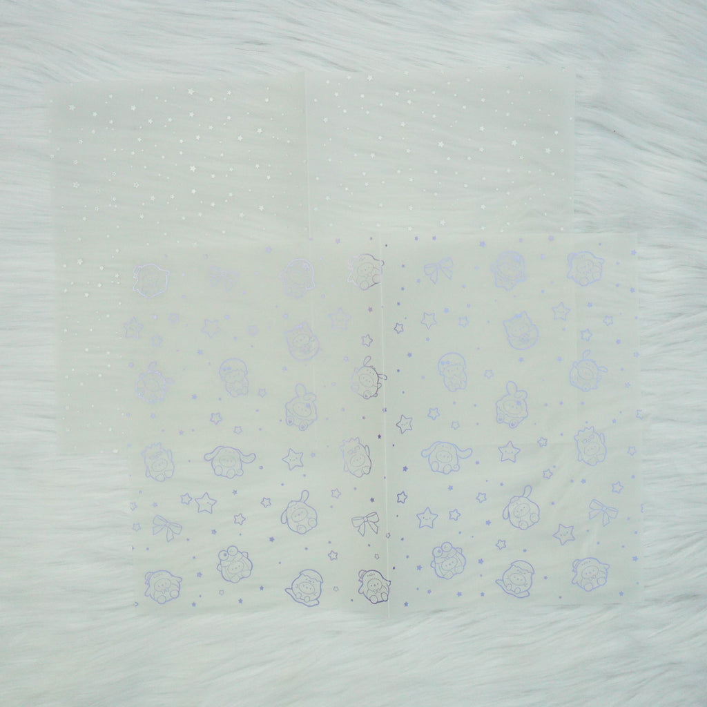 Vellum : Holo Silver & Lilac Foiled // Cutie Patootie (Set of 2)