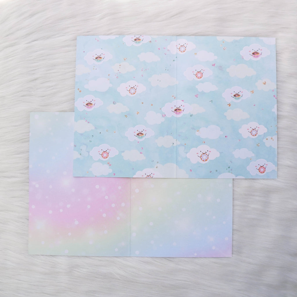 Pattern Papers : Holo Silver Foiled //  Positivi-TEA (Set of 4)