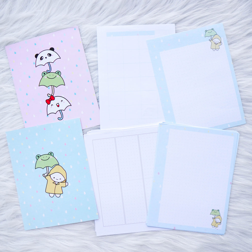 Travel Notebook (All Sizes) - Spring Shower // Weekly (With Monthly View)