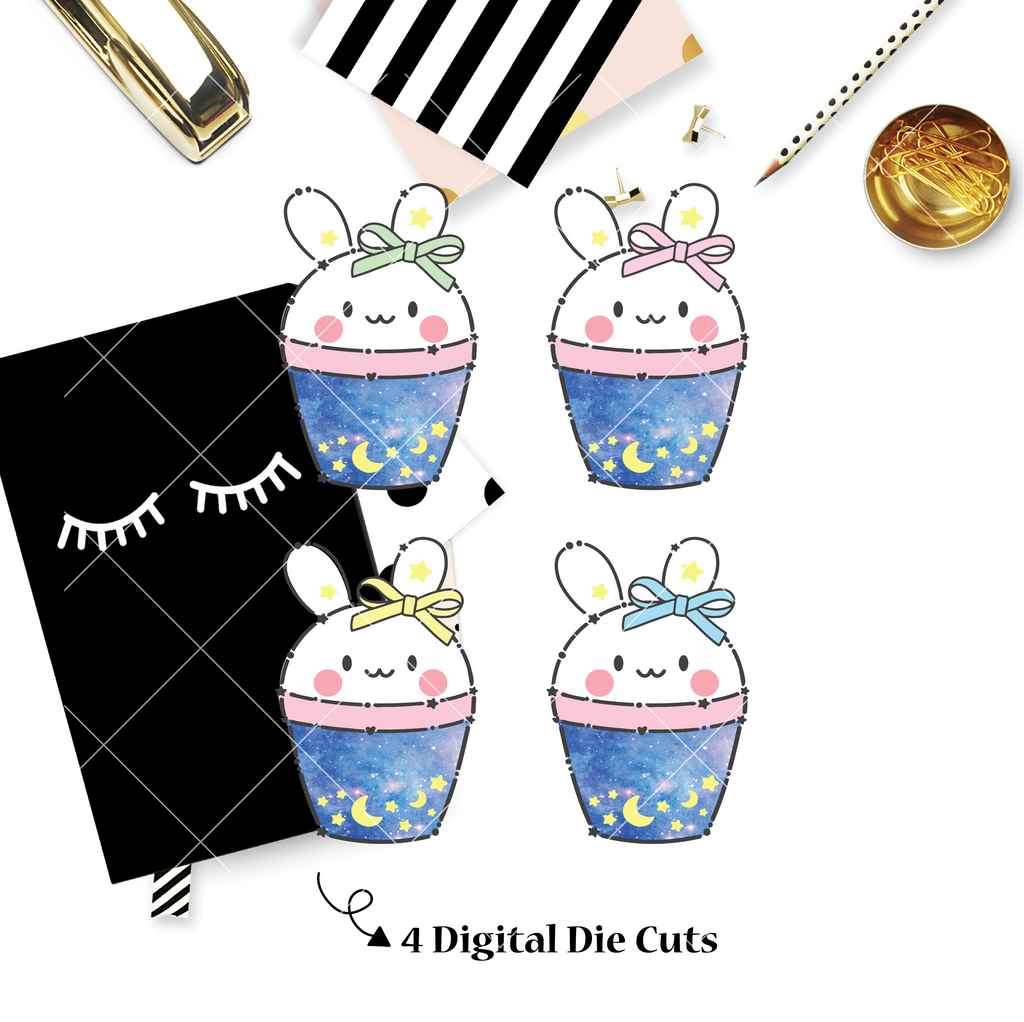 DIGITAL DOWNLOAD! - No Physical Product : Boba Bunny / Constellation Themed Digital Die Cut