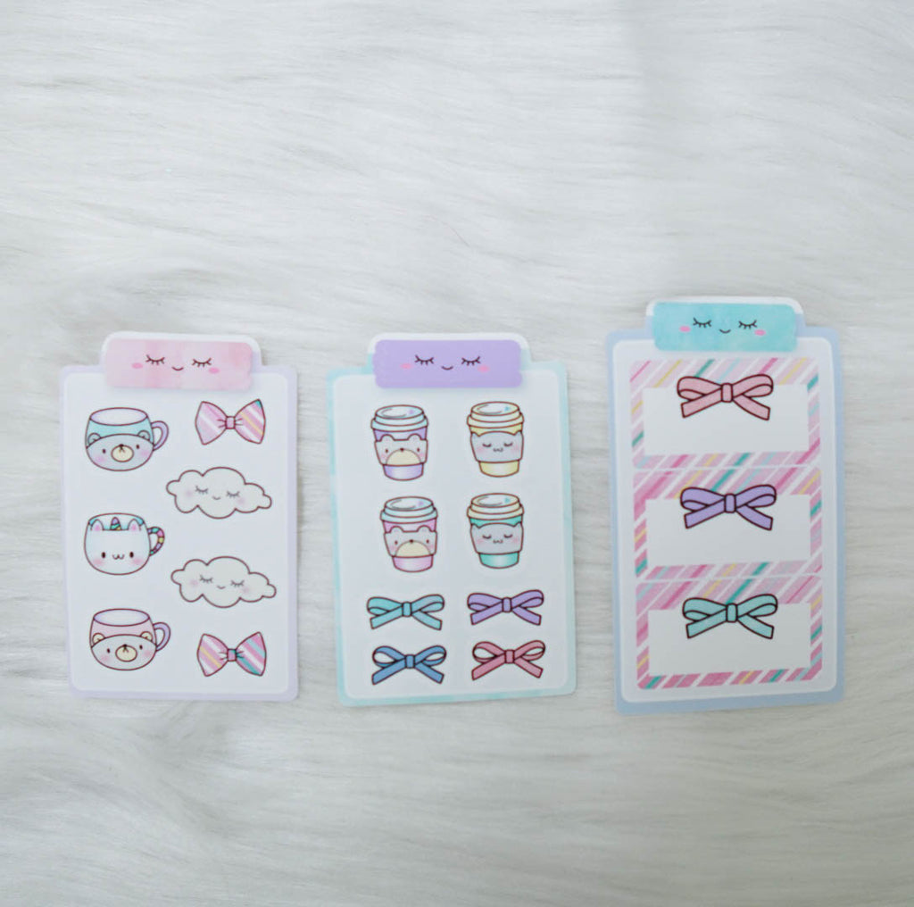 Hobonichi Weeks Sticker Kit - Hugs In A Mug // H006 - Foiled Stickers
