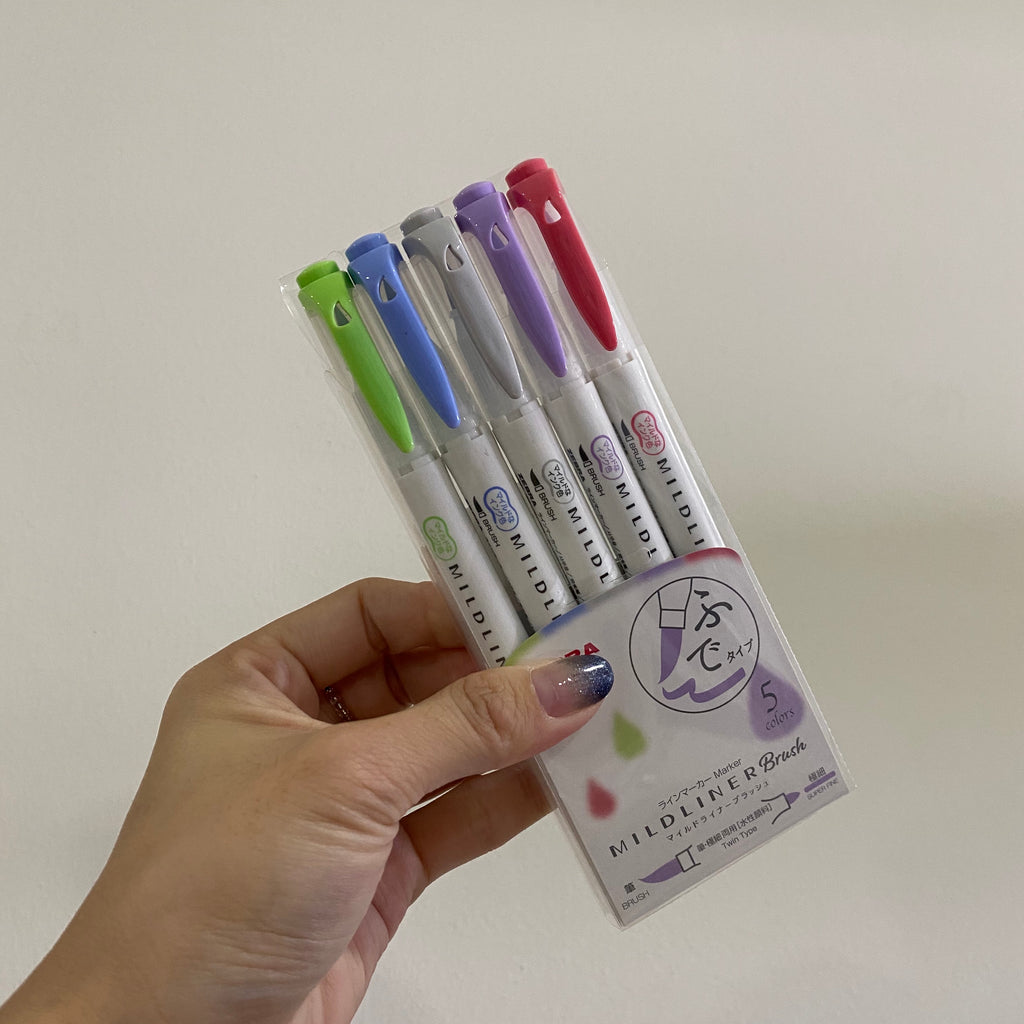 Pens : Zebra Mildliner Dual Tip Brush Pens
