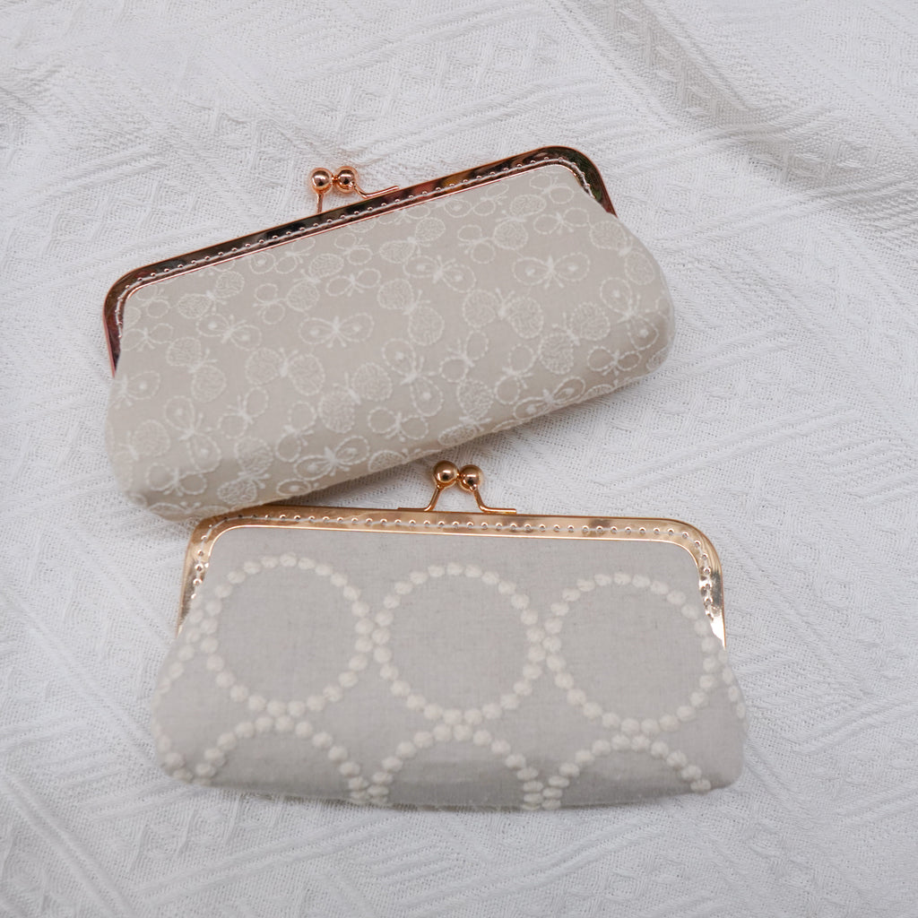 Pen Pouch : Fabric Clasp Pouch / Circle & Tambourine Designs // Pre Order