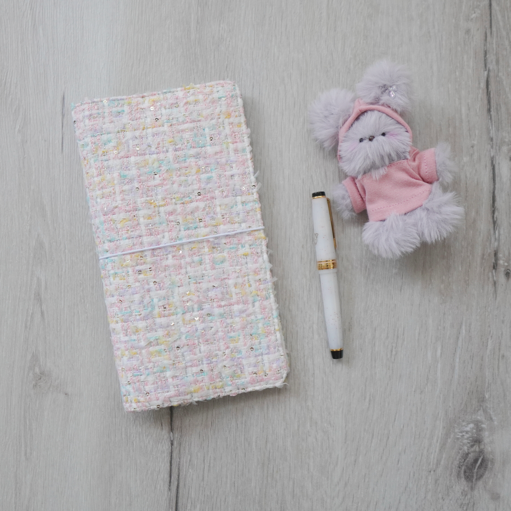 Planner Cover : Lilac Tweed Fabric (Hobo Weeks) // Pre Order