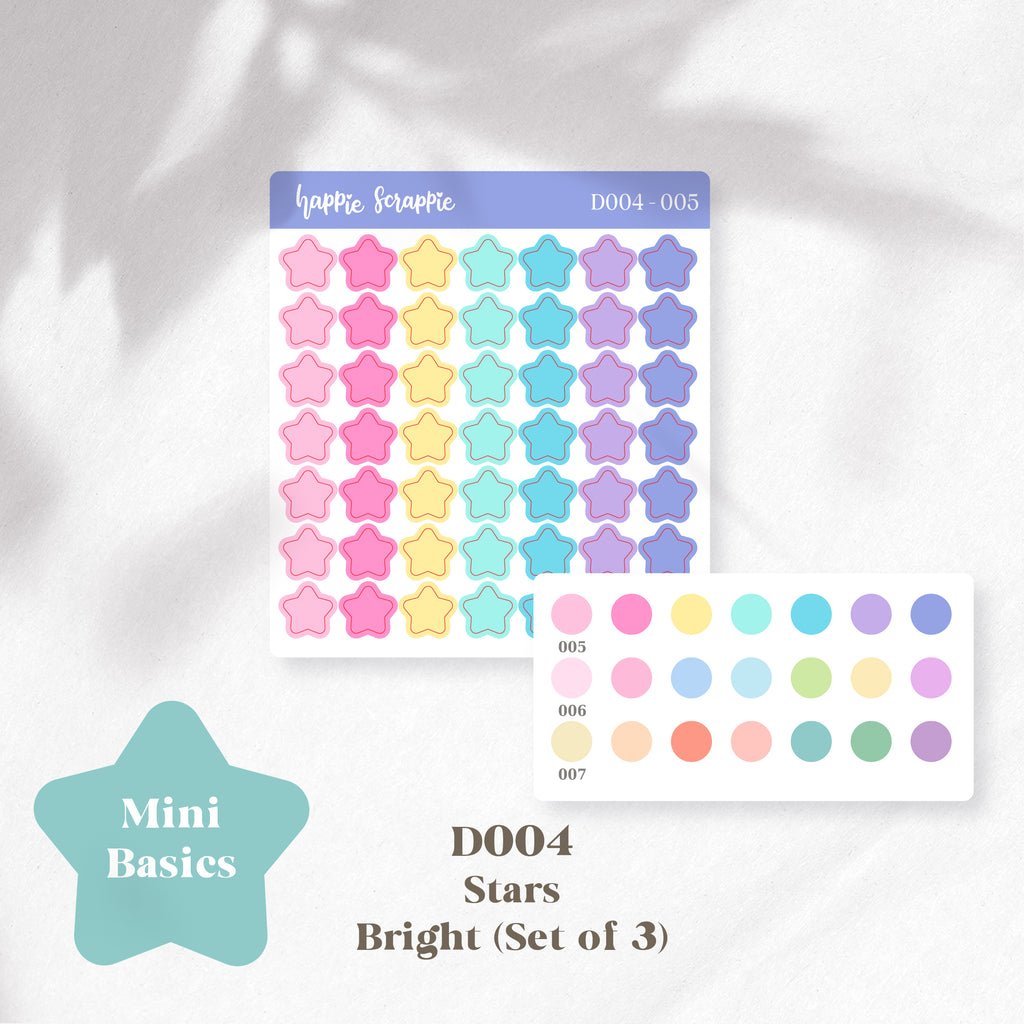 Mini Stickers : Basics (Stars) // D004