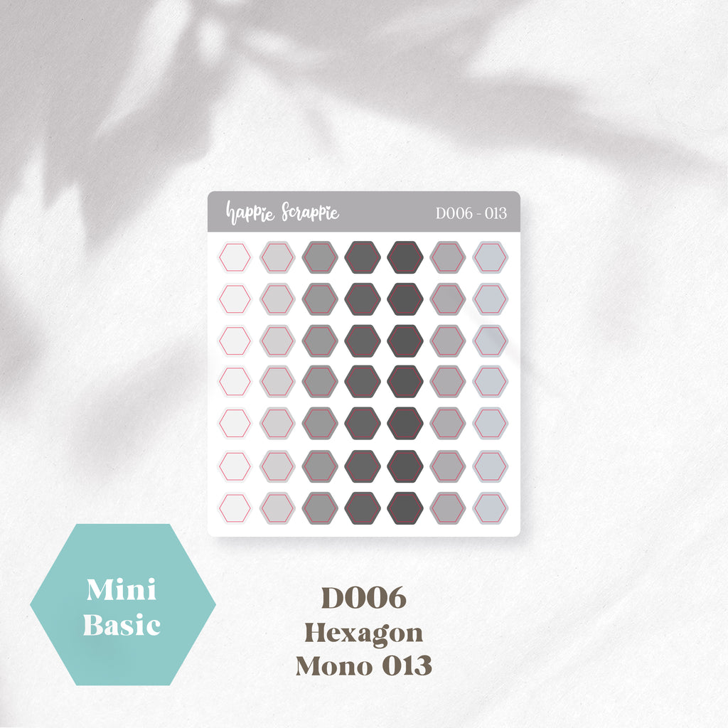 Mini Stickers : Basics (Hexagon) // D006