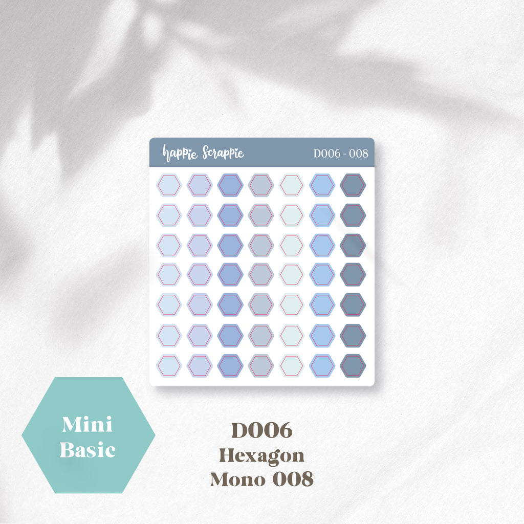 Mini Stickers : Basics (Hexagon) // D006