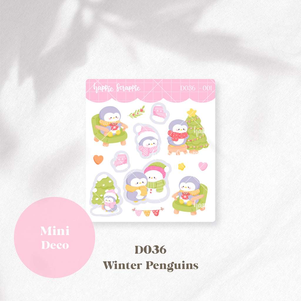 Mini Deco : Winter Penguins // D035-D036