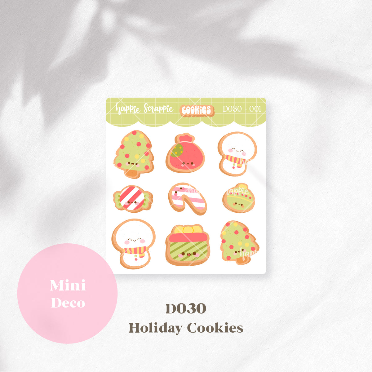 Mini Deco : Holiday Cookies // D029-D030 | HappieScrappie