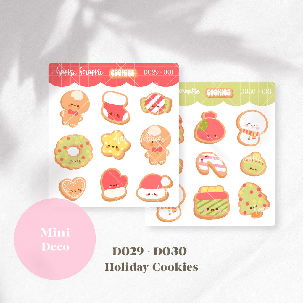 Mini Deco : Holiday Cookies // D029-D030