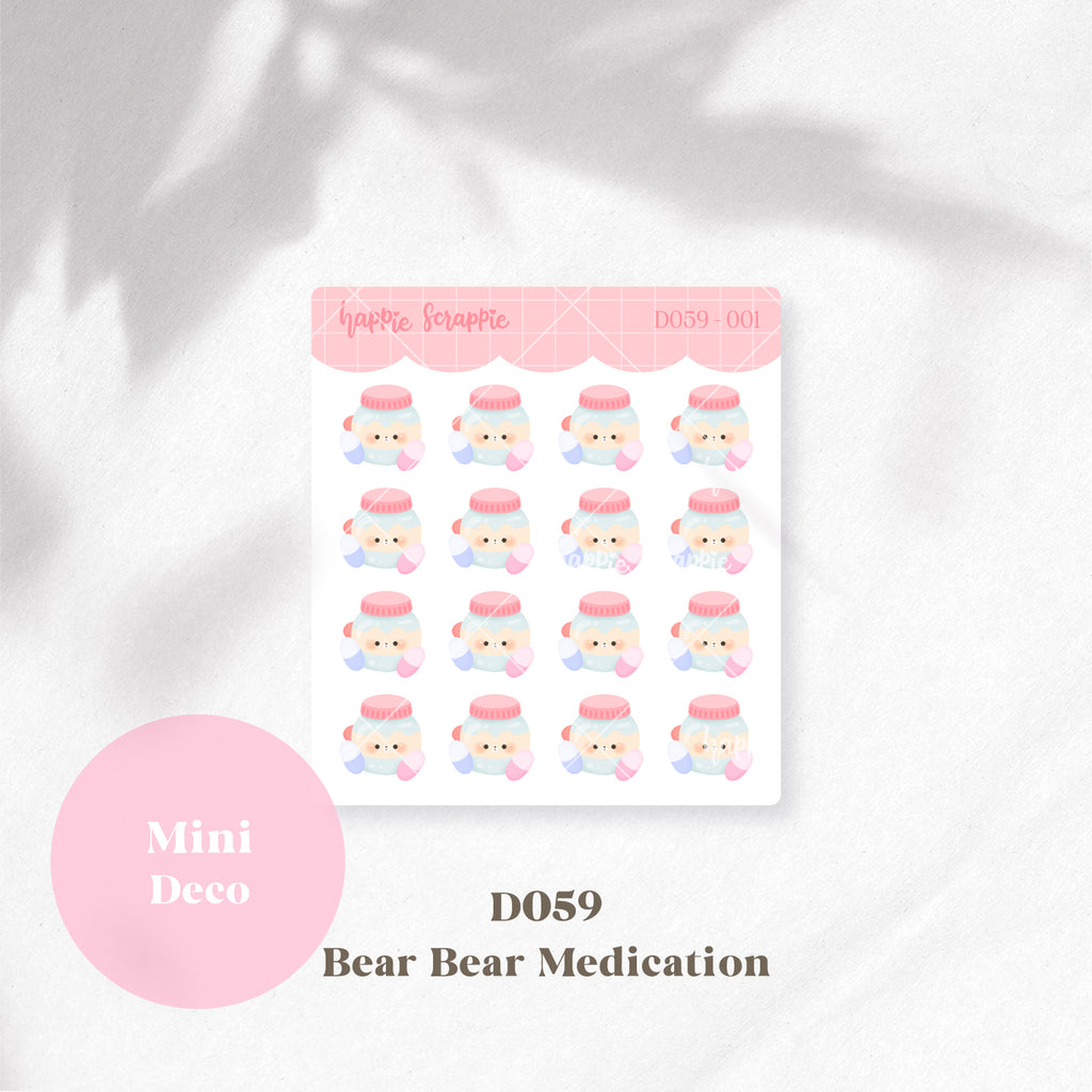 Mini Deco : Bear Bear Medication // D059