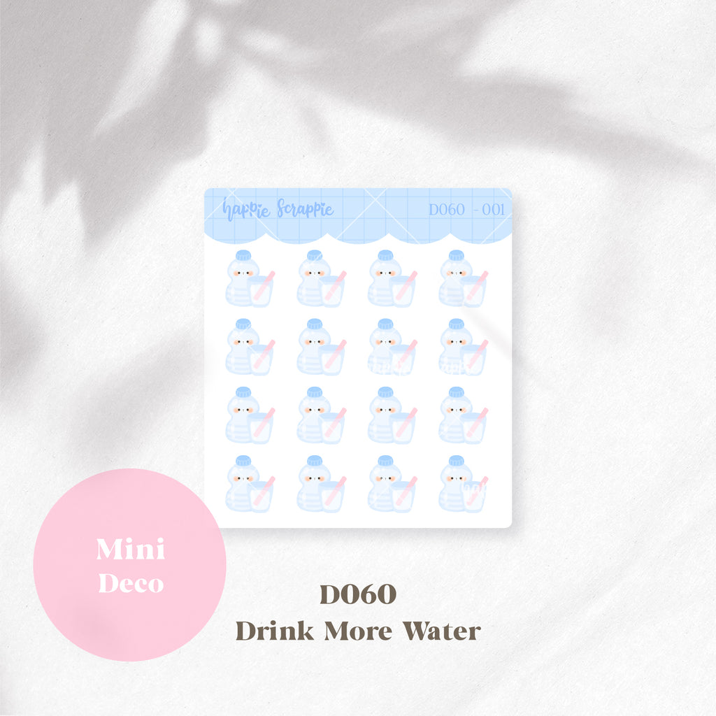 Mini Deco : Hydration / Drink More Water // D060