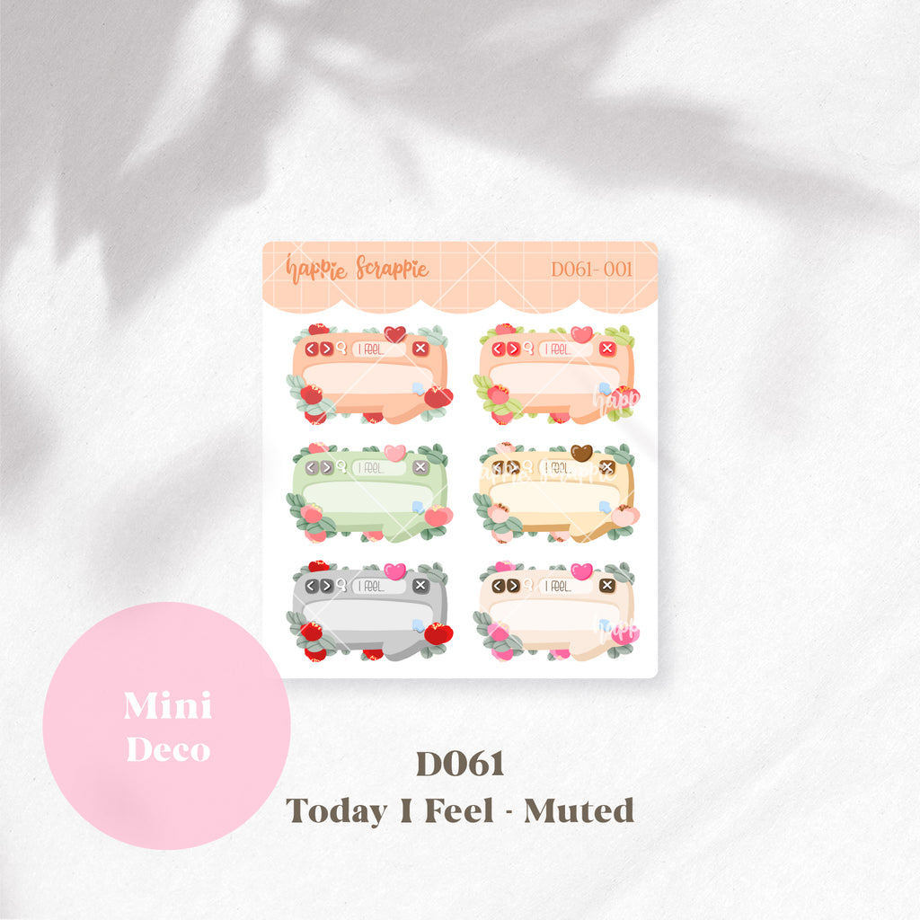 Mini Deco : Mood / Feeling Tracker // D061-D062