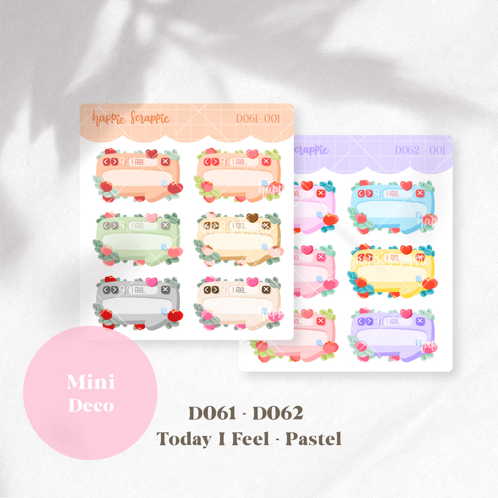 Mini Deco : Mood / Feeling Tracker // D061-D062