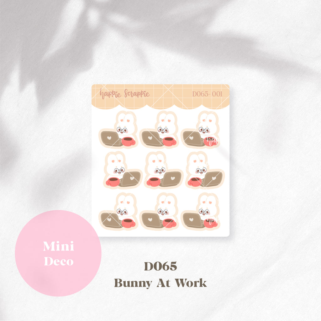 Mini Deco : Bunny At Work // D065