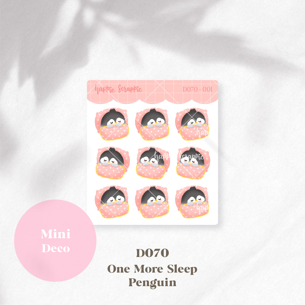 Mini Deco : Sleeping / Napping Penguin // D070