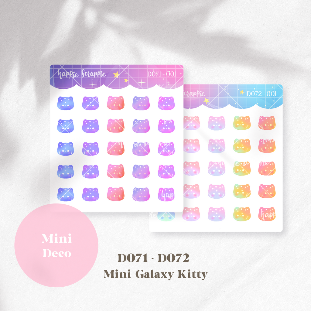 Mini Deco : Mini Galaxy Kitty // D071-D072