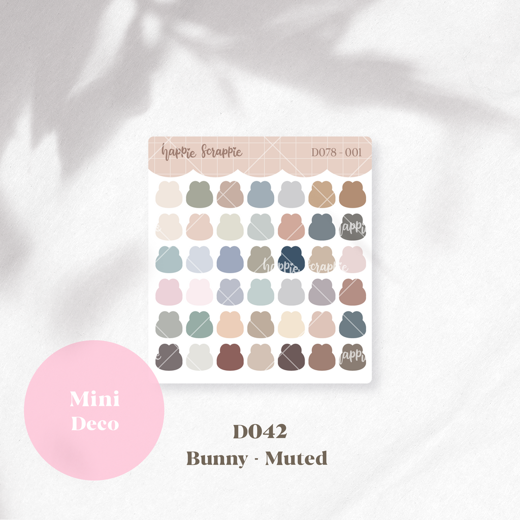 Mini Deco : Mini Bunny (Muted) // D078