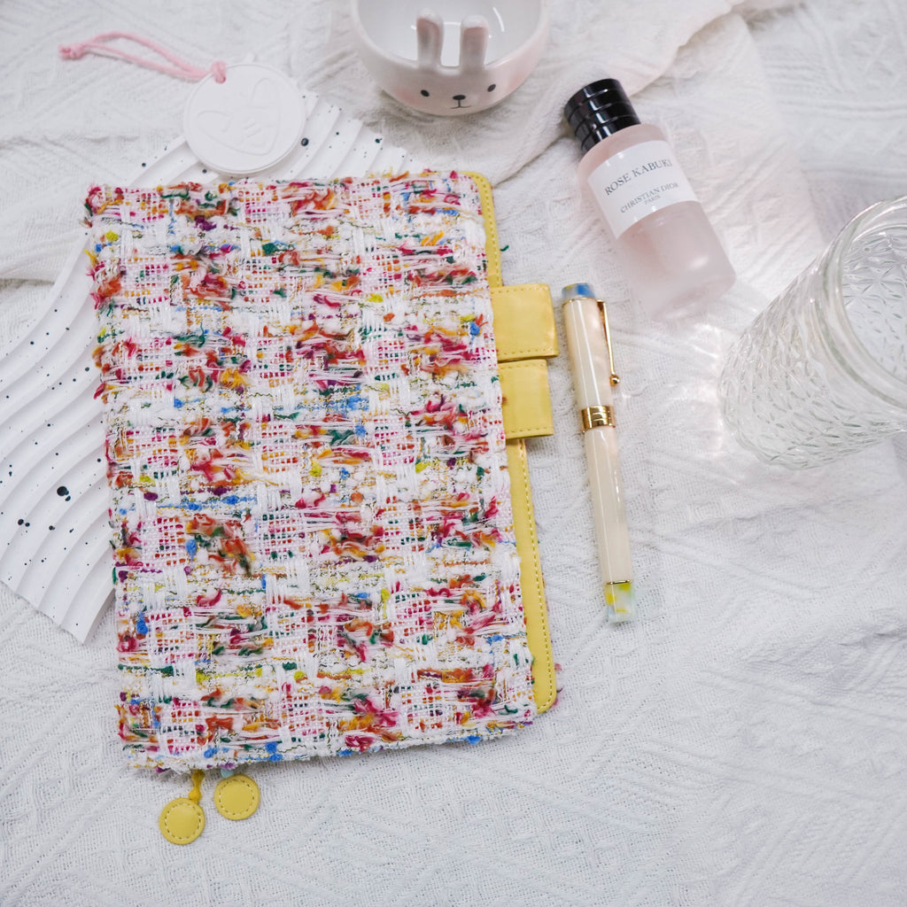 Planner Cover : Happy Summer Tweed Fabric (TN Passport) // Pre Order