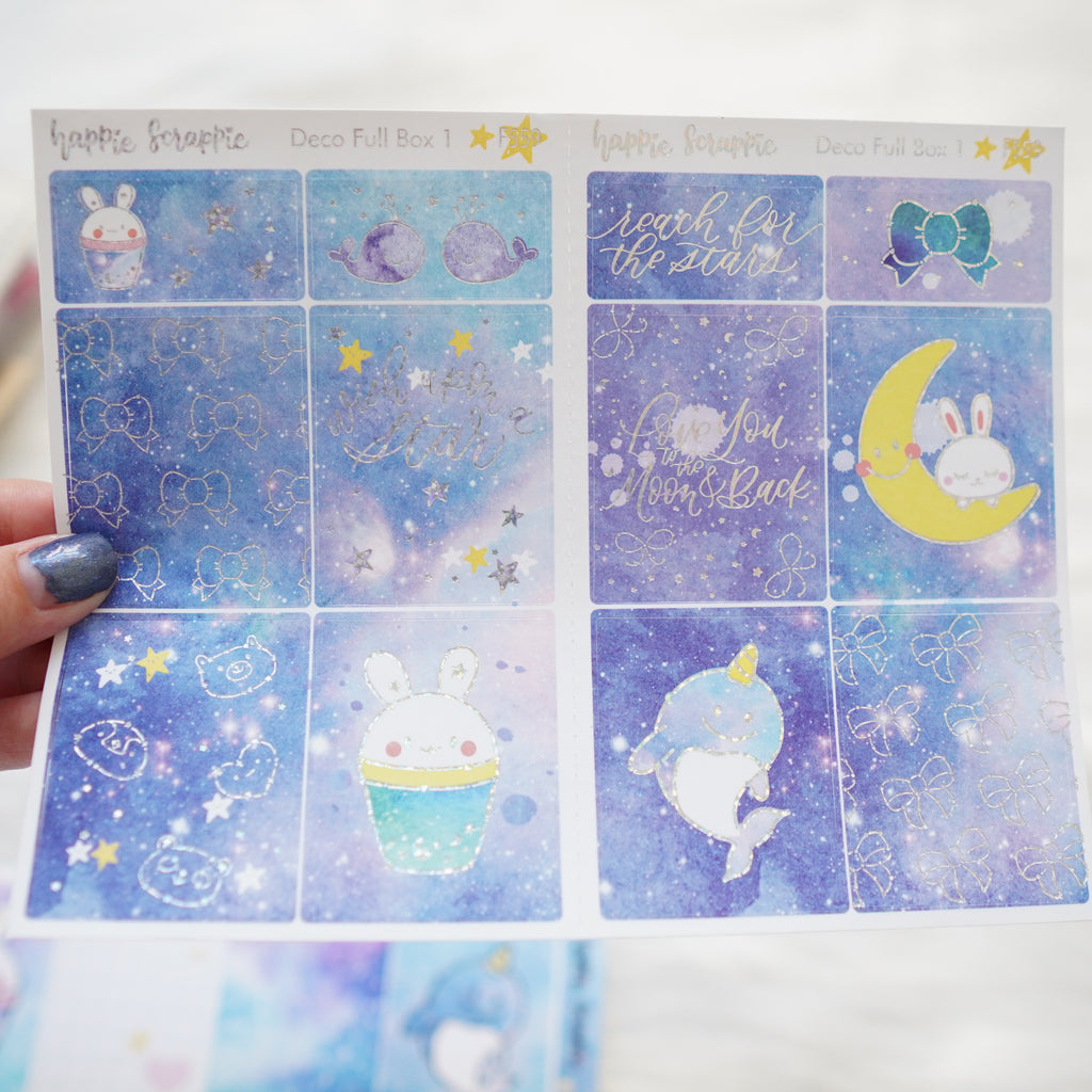 Sticker Kit - Constellation (Deco Full Boxes) - Foiled Stickers (F559)