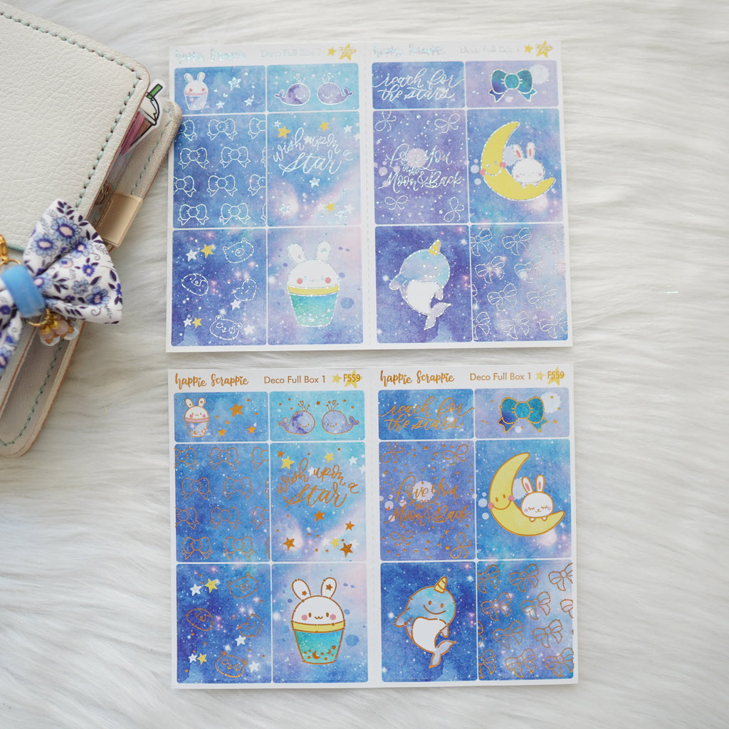 Sticker Kit - Constellation (Deco Full Boxes) - Foiled Stickers (F559)