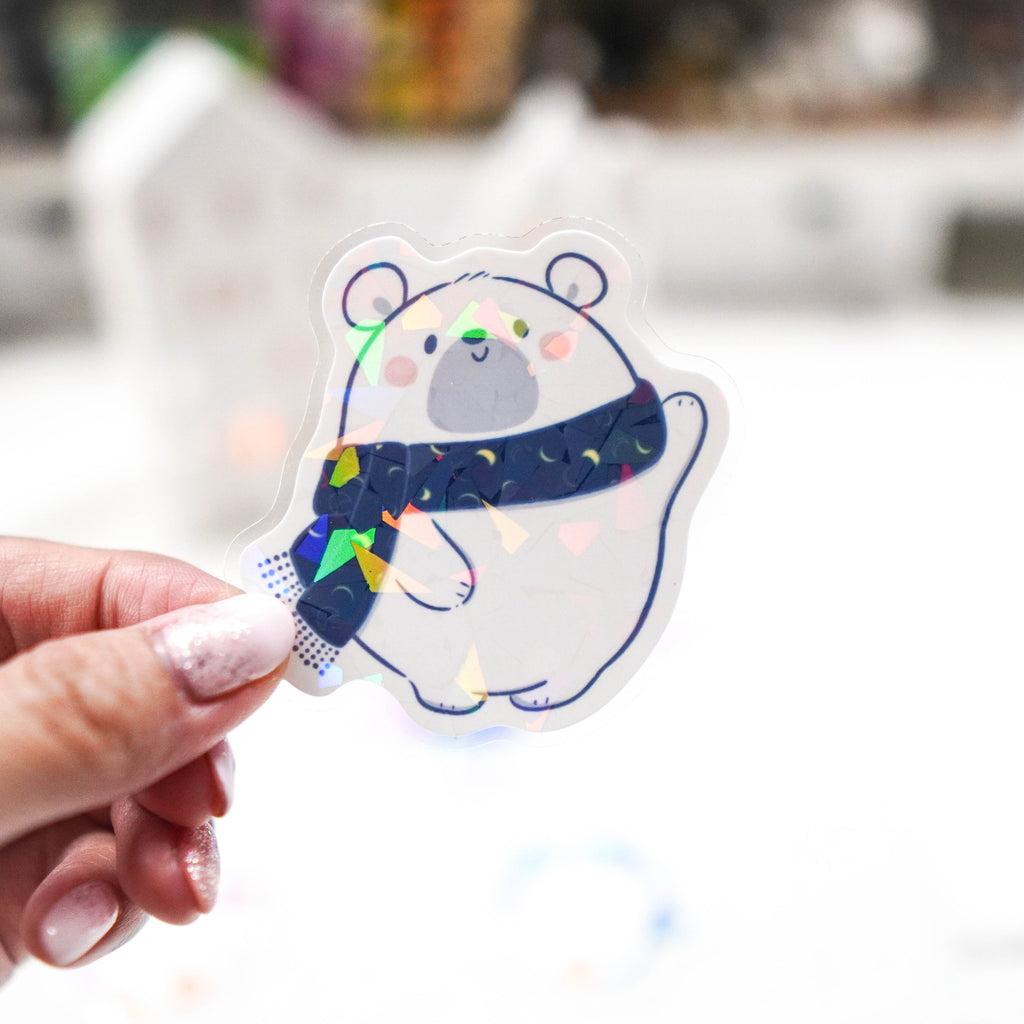 Die Cut Sticker : Fun Winter // Glitter Overlay