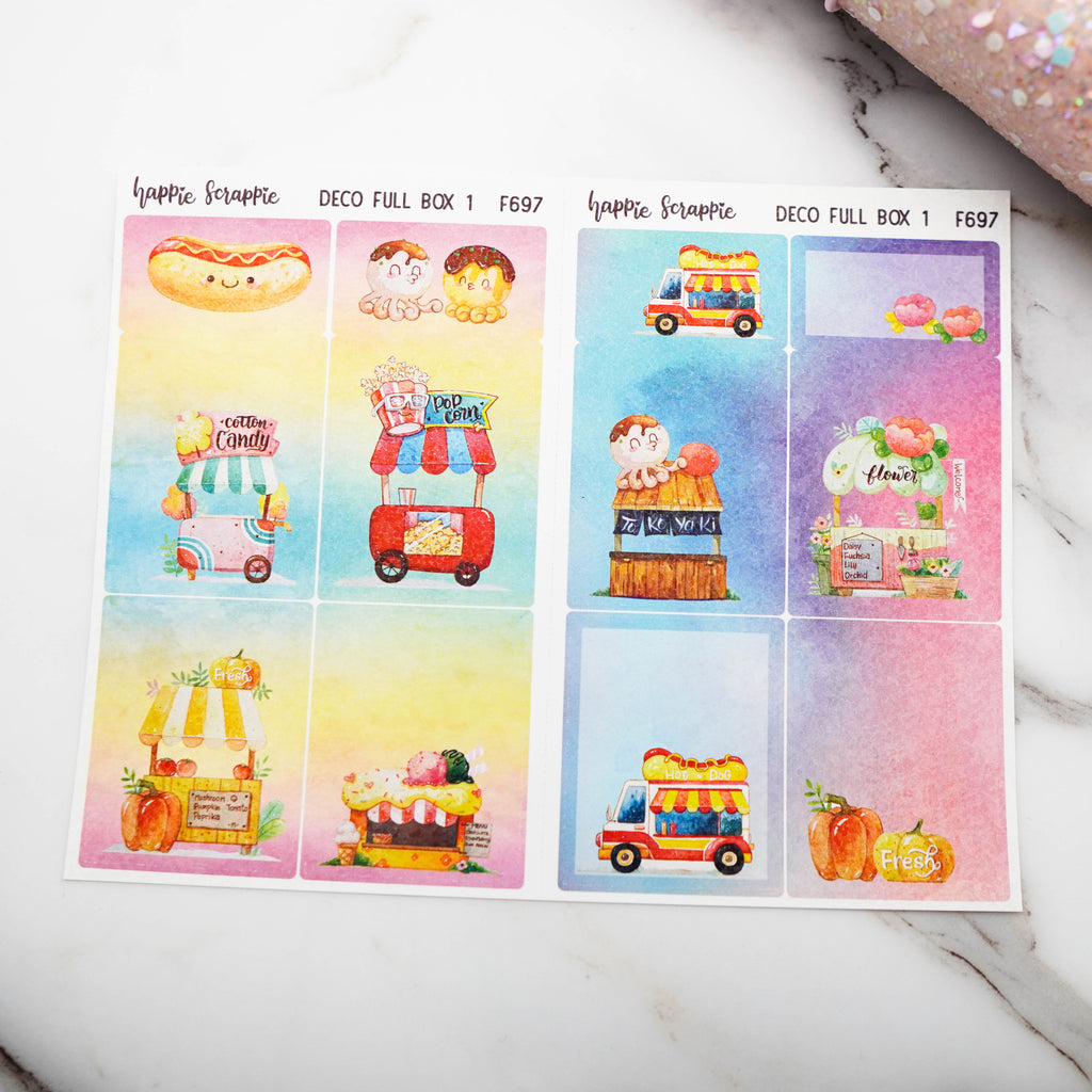 Sticker Kit - Foodie Delight (Deco Full Boxes) - Foiled Stickers (F697/ F698/ F699)