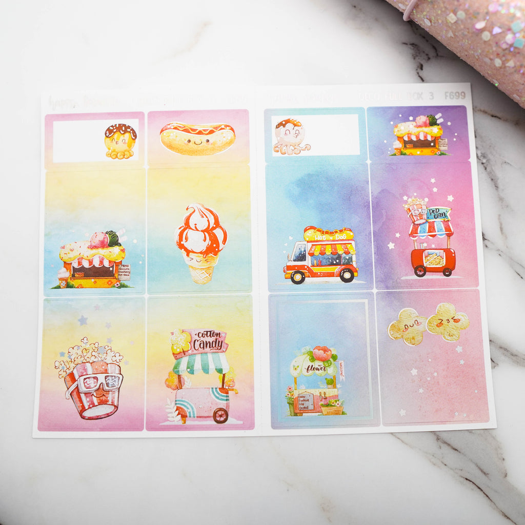 Sticker Kit - Foodie Delight (Deco Full Boxes) - Foiled Stickers (F697/ F698/ F699)