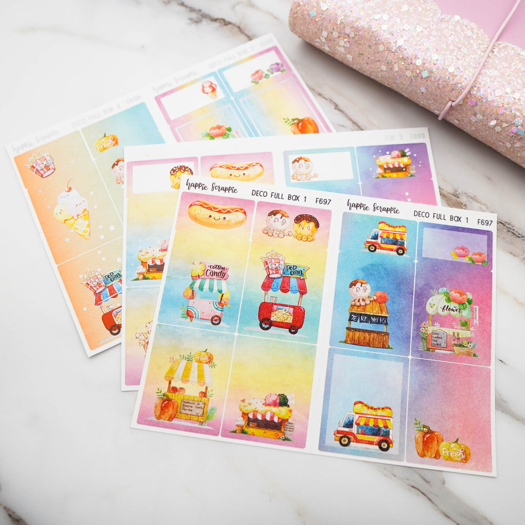 Sticker Kit - Foodie Delight (Deco Full Boxes) - Foiled Stickers (F697/ F698/ F699)