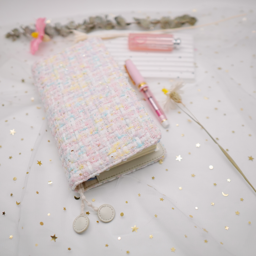 Planner Cover : Pink Tweed Fabric (Hobo Weeks) // Pre Order