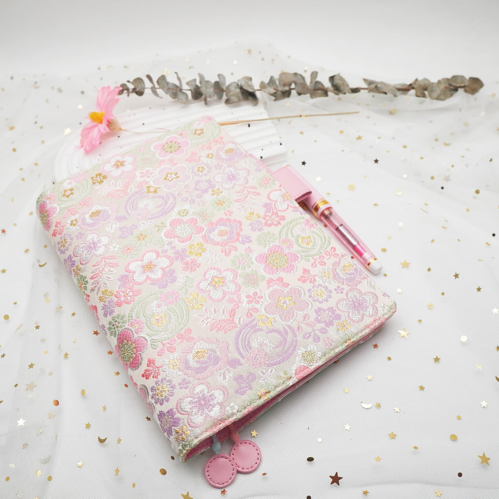 Planner Cover : Pink Floral Fabric (A5 / Hobo Cousin) // Pre Order