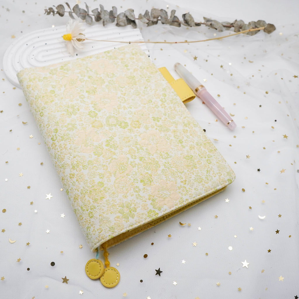 Planner Cover : Yellow Floral Fabric (Hobo Weeks) // Pre Order