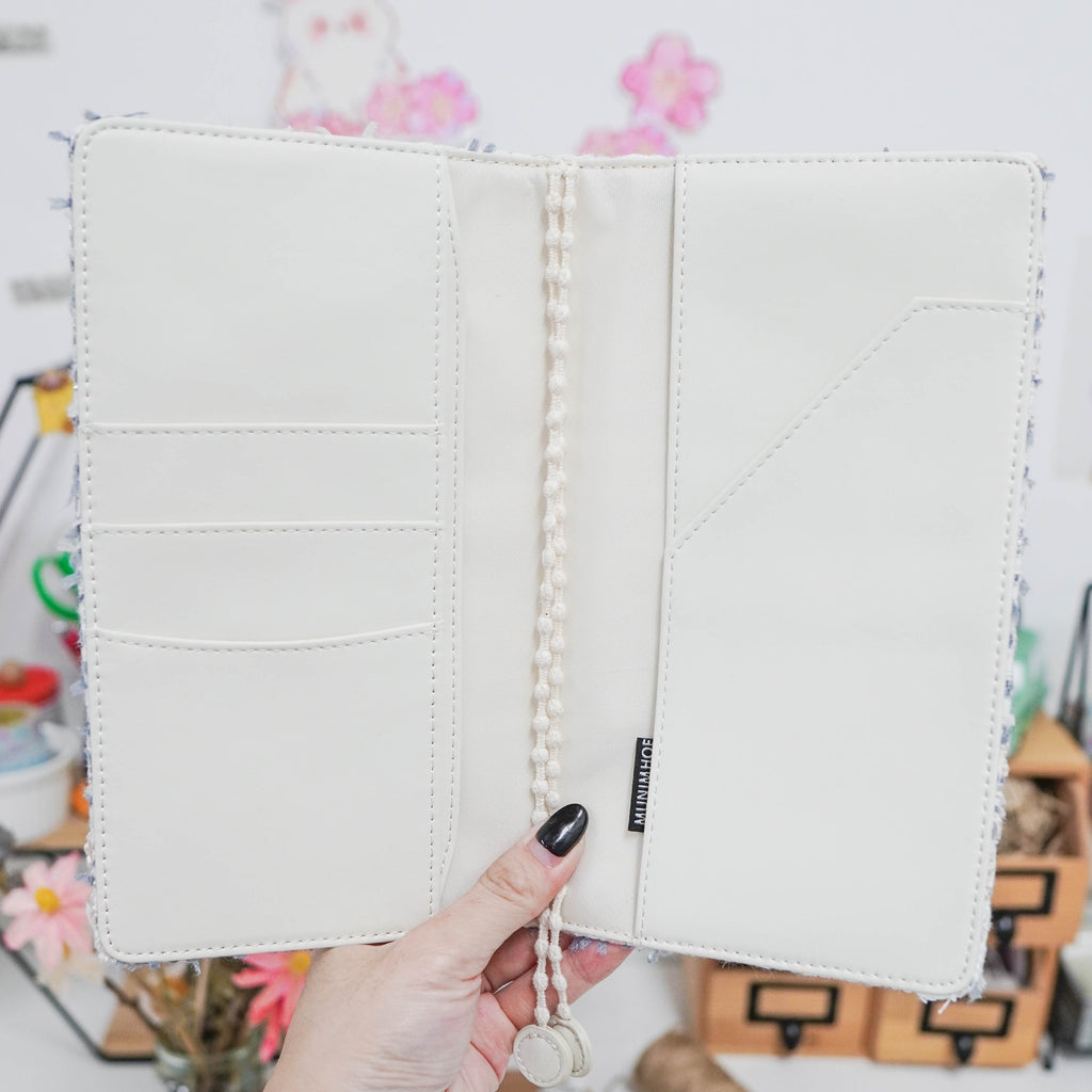Planner Cover :  Peach Tweed (Silver Accent) Fabric (Hobo Weeks) // Pre Order
