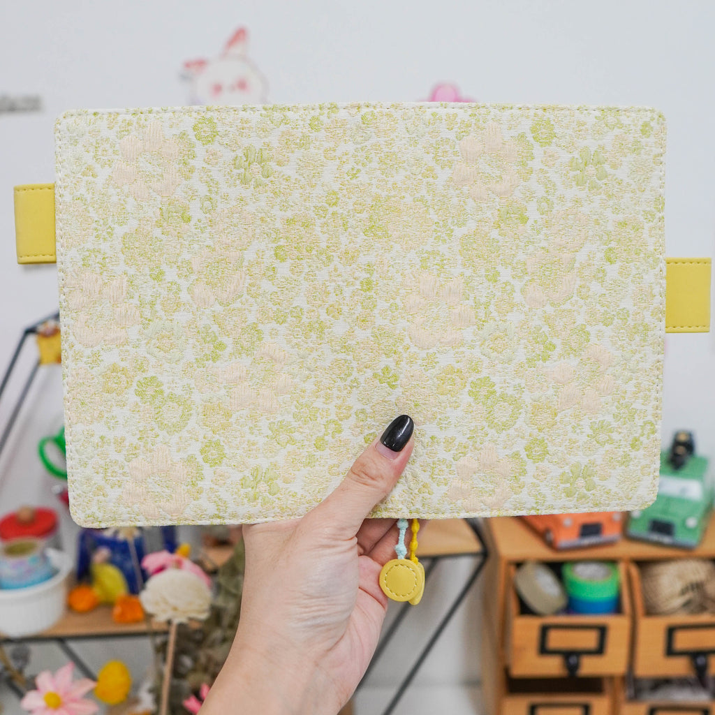 Planner Cover : Yellow Floral Fabric  (B6) // Pre Order