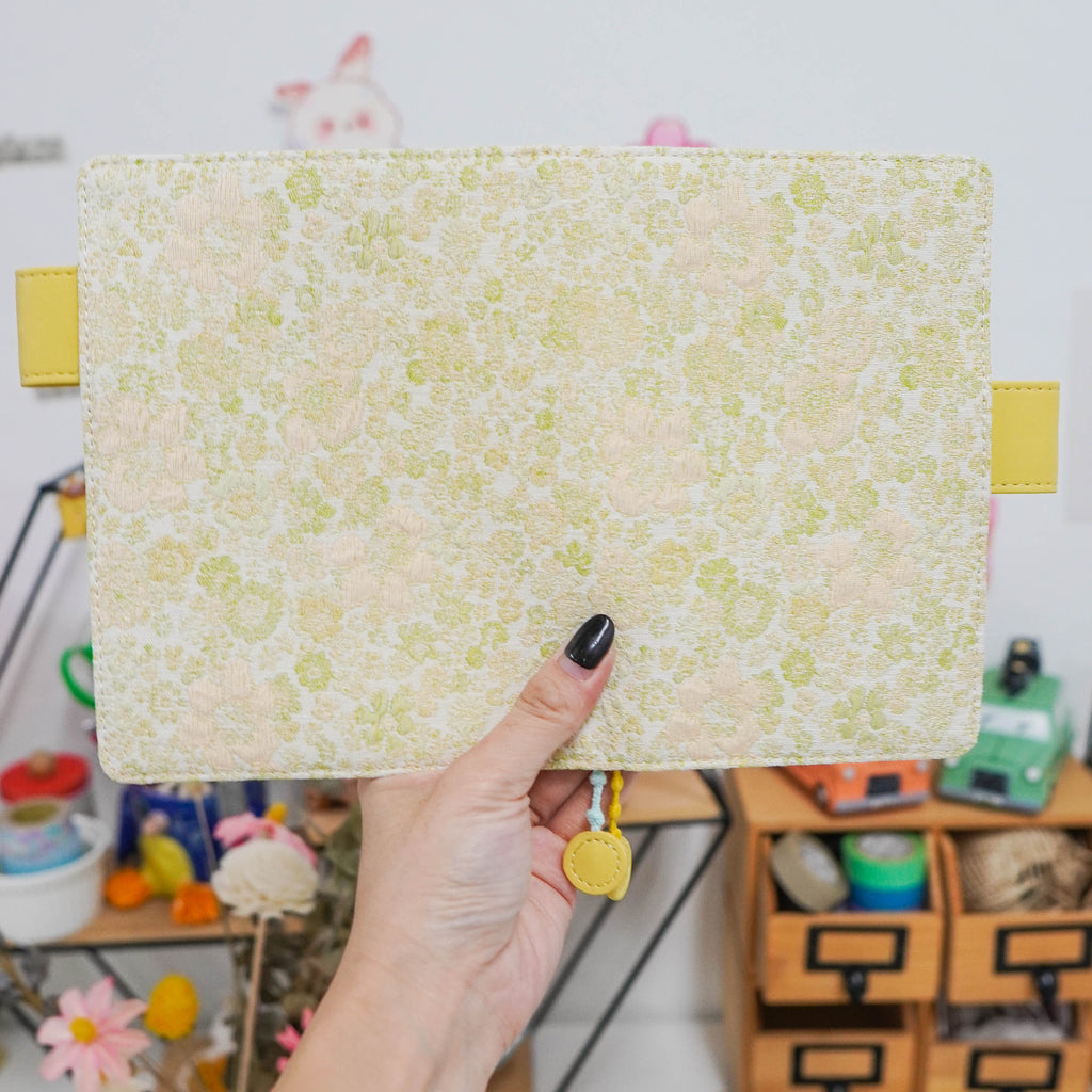 Planner Cover : Yellow Floral Fabric (A5 / Hobo Cousin) // Pre Order