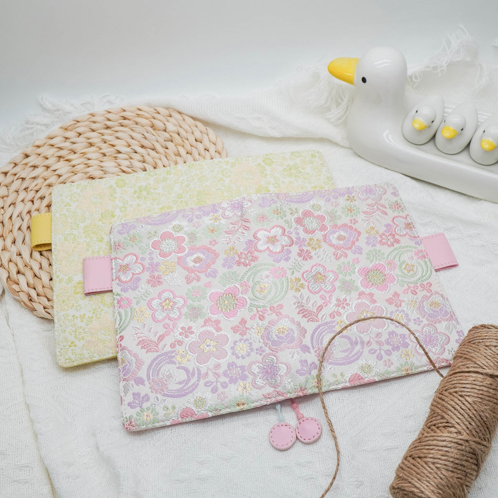 Planner Cover : Yellow Floral Fabric (A6 / Hobo Techo) // Pre Order
