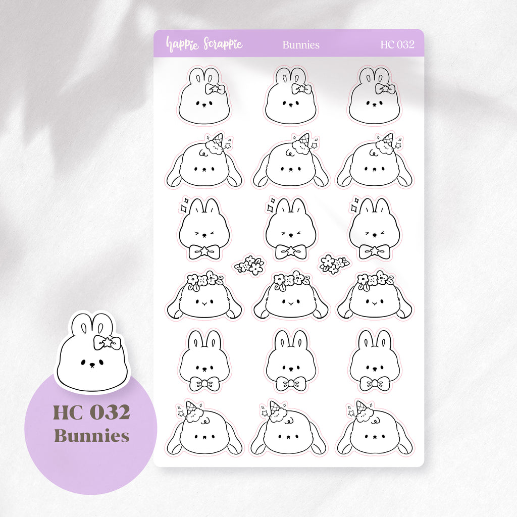 Deco Sticker : Bunnies // HC032