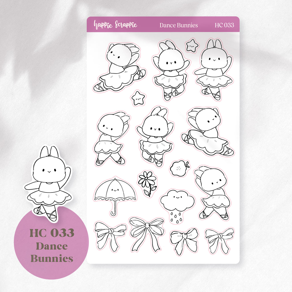 Deco Sticker : Dance Bunnies // HC033