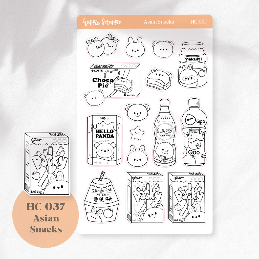 Deco Sticker : Asian Snacks// HC037