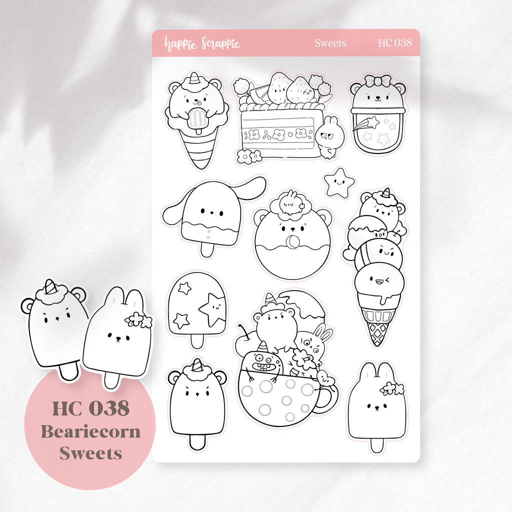 Deco Sticker : Beariecorn Sweets // HC038