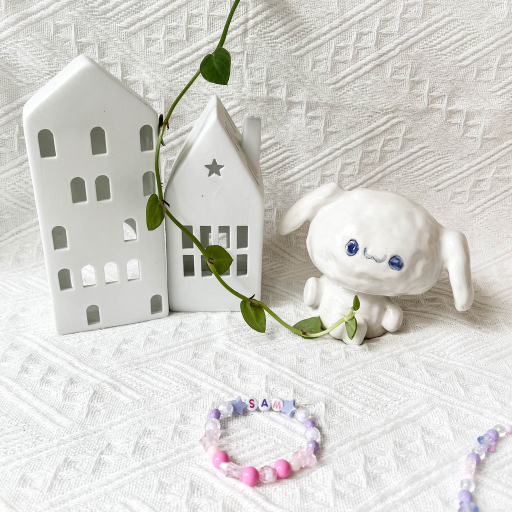 Bracelets :  Colorful Handmade Beaded Bracelets by Alyssa & Ivan (Pink & Lilac Star 🌟)