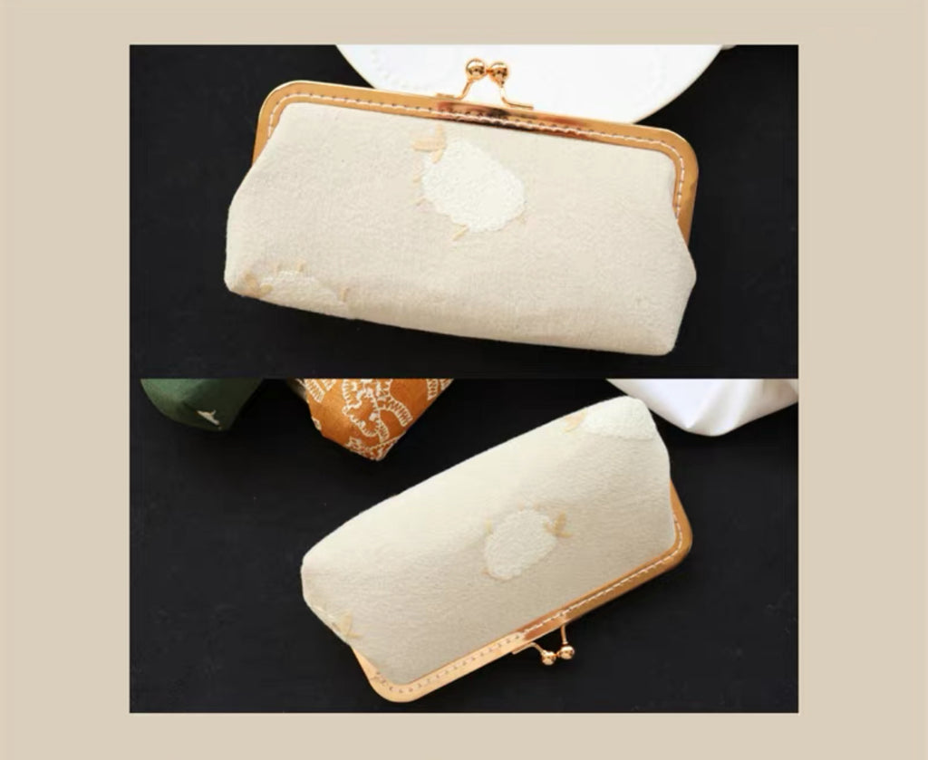 Pen Pouch Fabric Clasp Pouch Cute Sheep Embroidery Designs Pre HappieScrappie