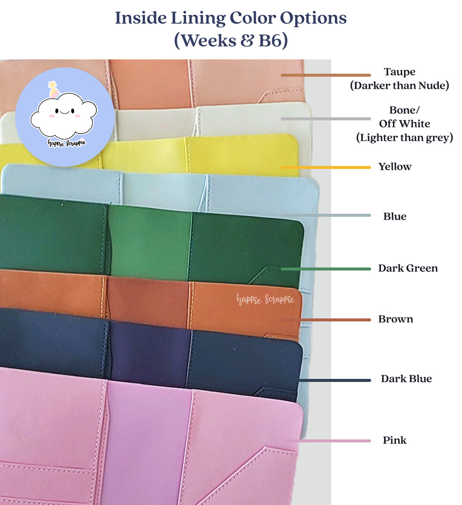 Planner Cover : Black / Orange-Blue Floral Embroidery Fabric (Hobo Weeks) // Pre Order